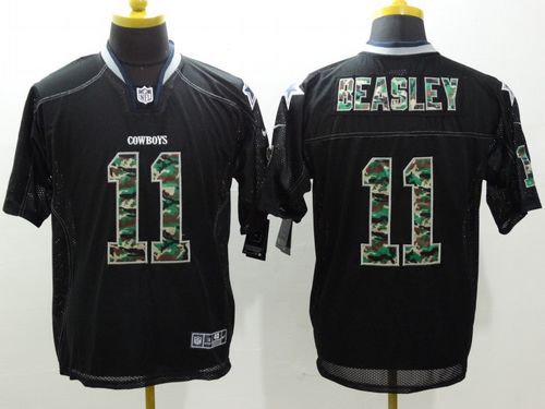 Nike Cowboys #11 Cole Beasley Black Men's Stitched NFL Elite Camo Fashion Jersey - Click Image to Close